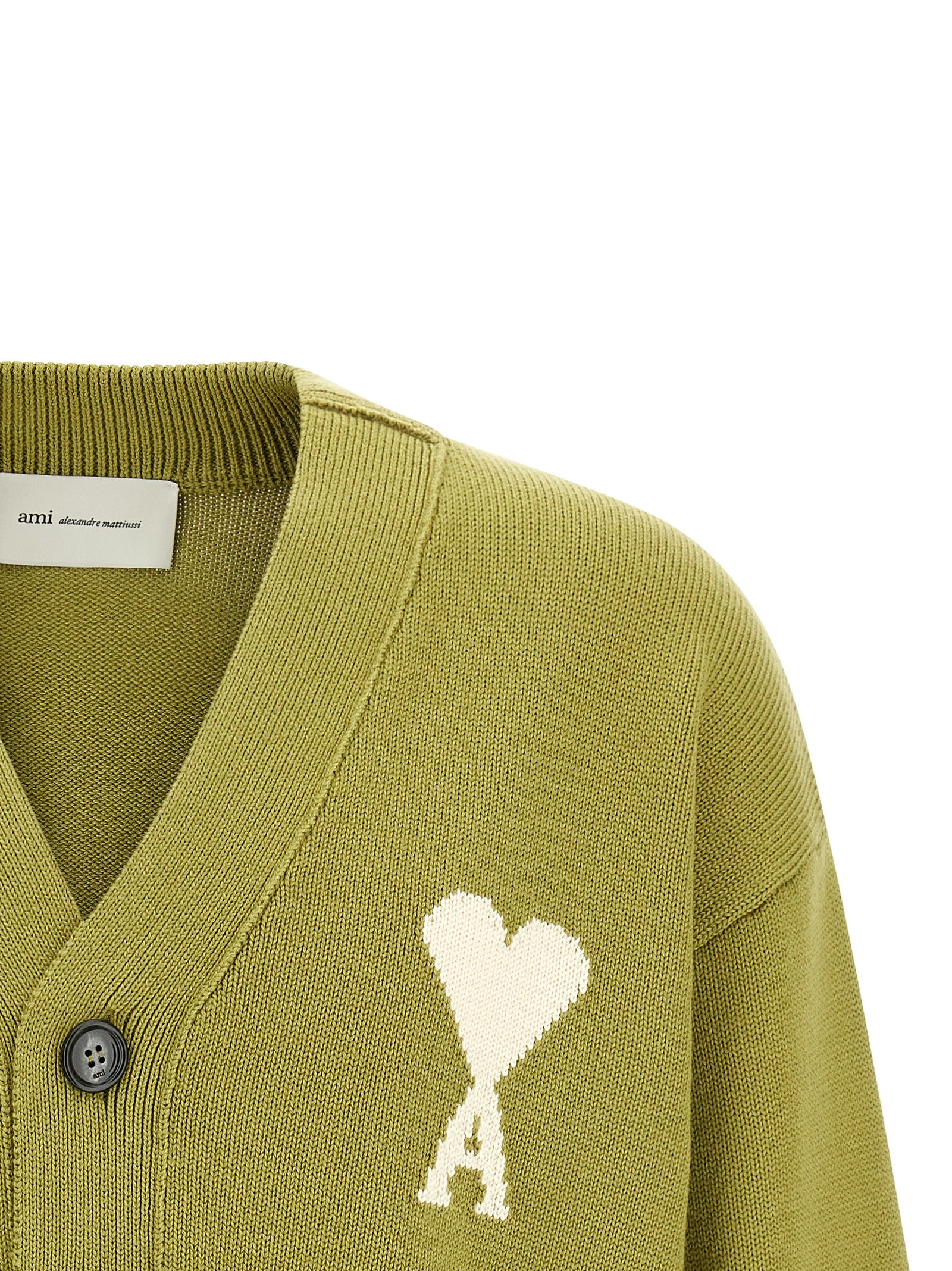 Ami Paris Zweifarbige Wollstrickjacke