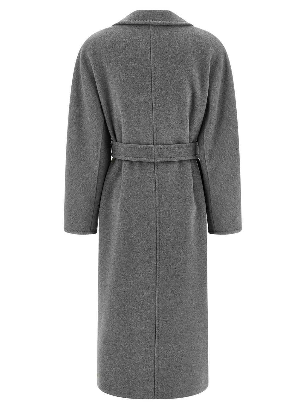 Max Mara Grauer Wollmantel aus reiner Schurwolle