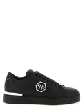 Philipp Plein Schwarze Kalbsleder Low-Top-Sneaker