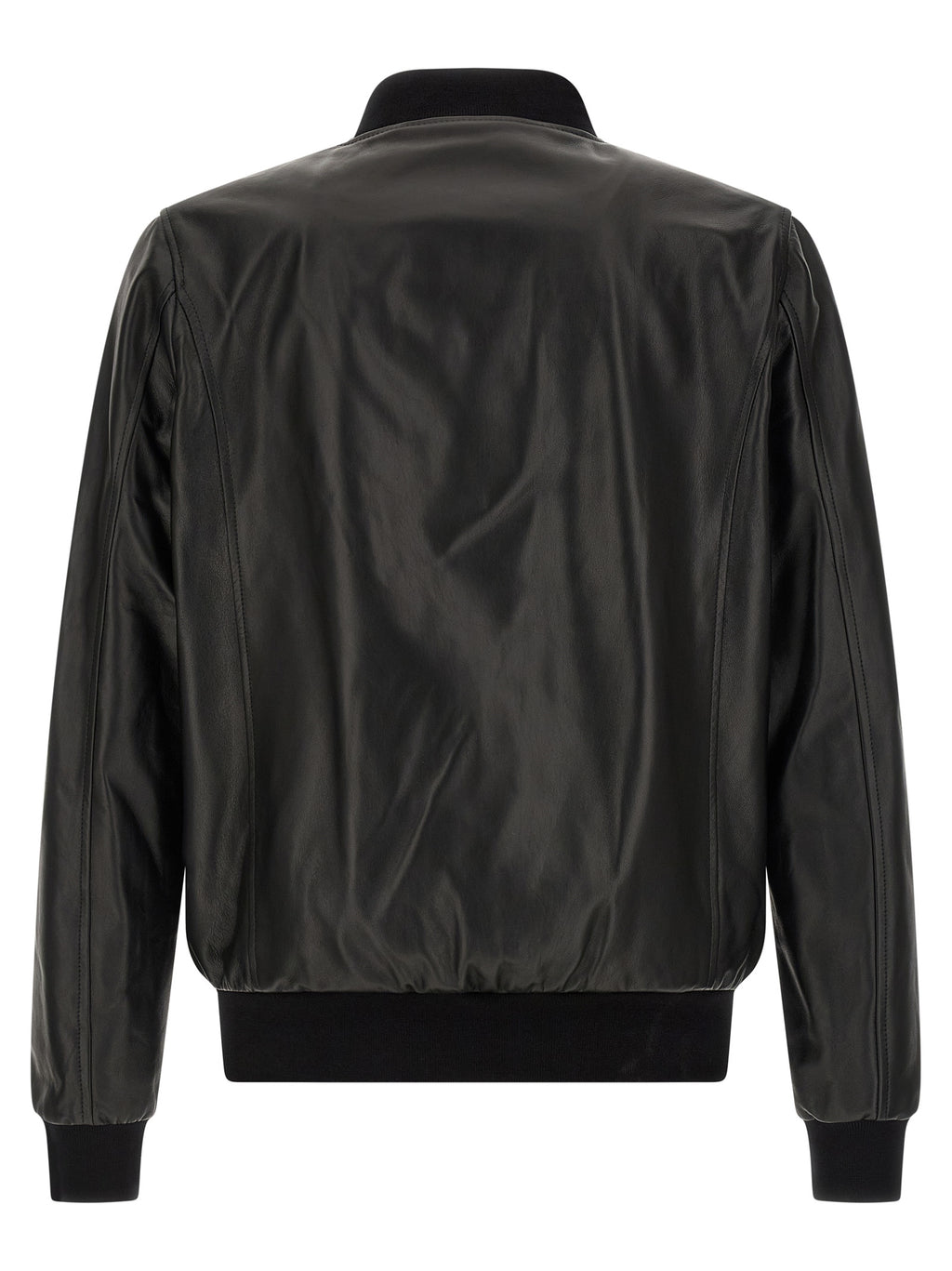 Philipp Plein Schwarze Lammlederjacke