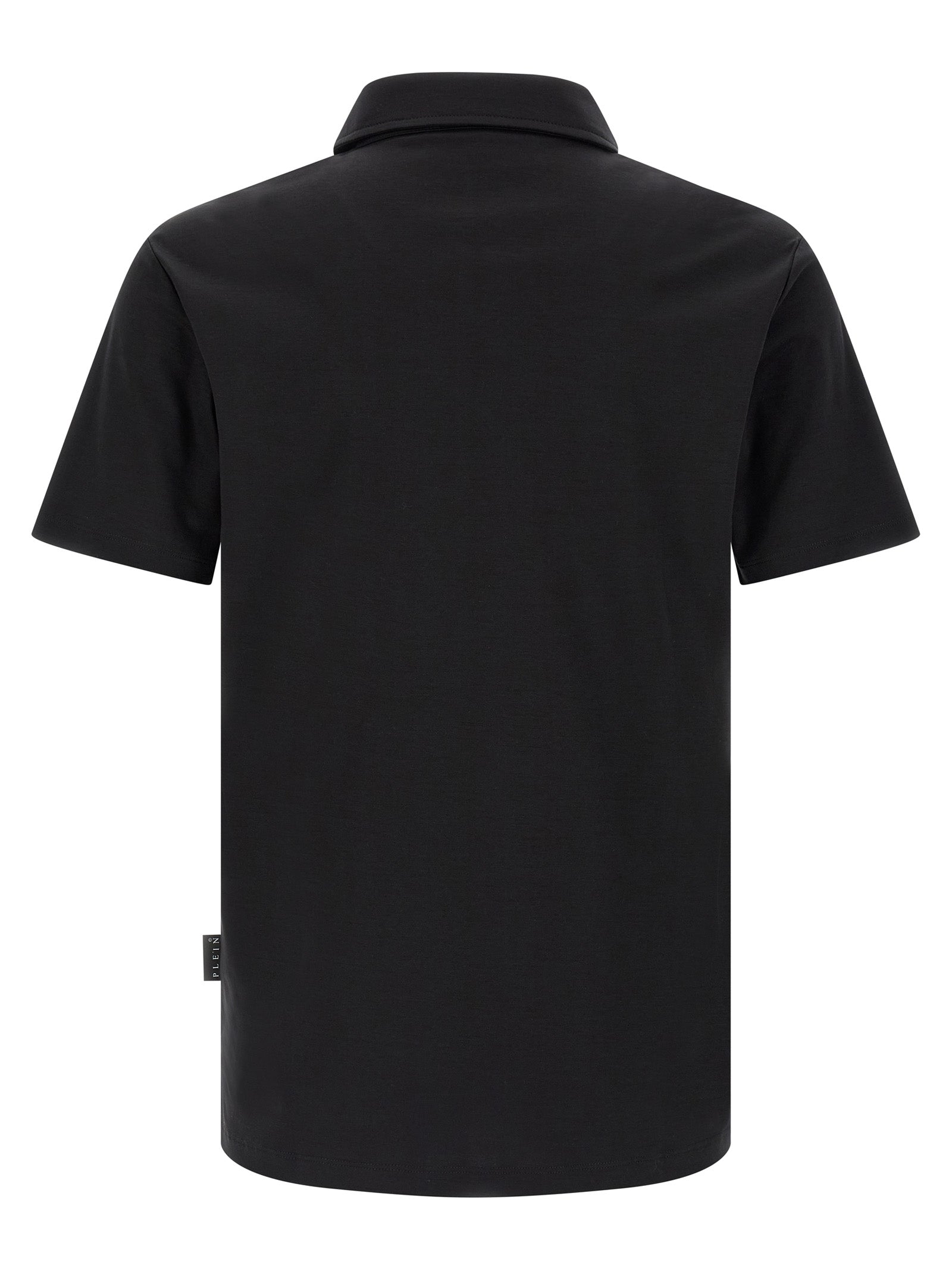 Philipp Plein Schwarzes Baumwoll-Poloshirt