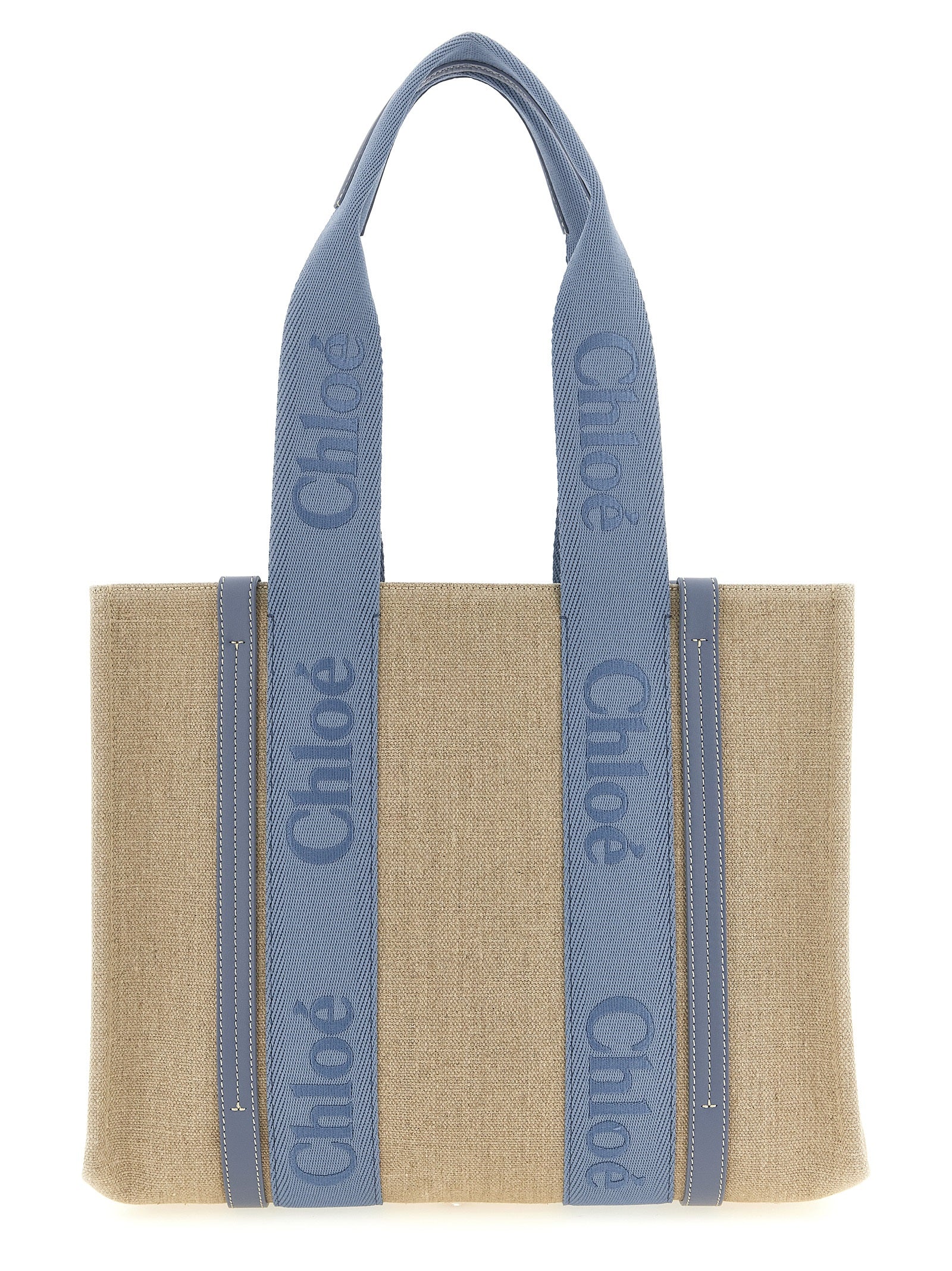 Chloé Blaue Leinen-Tragetasche