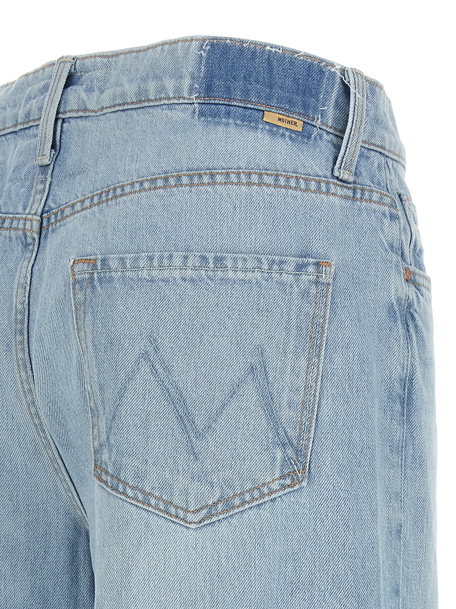 Mother Denim Blaue Baumwolljeans Denim