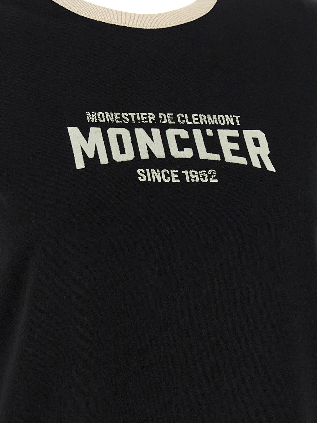 Moncler Schwarzes Baumwoll-T-Shirt