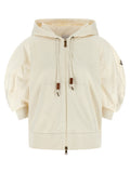 Moncler Weiße Baumwoll-Kapuzenpullover
