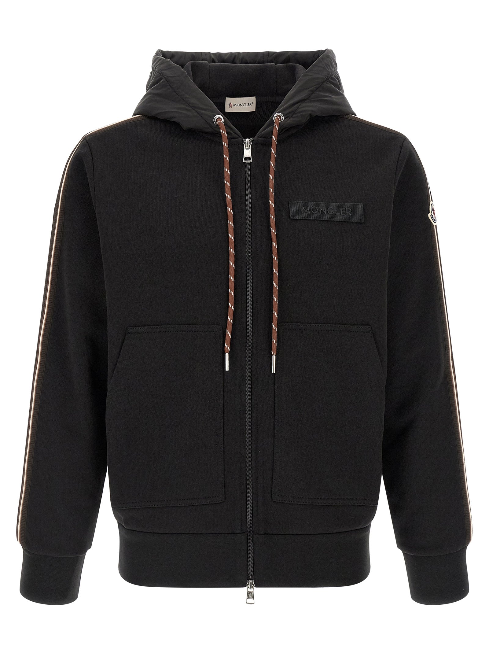 Moncler Schwarzes Polyamid-Sweatshirt