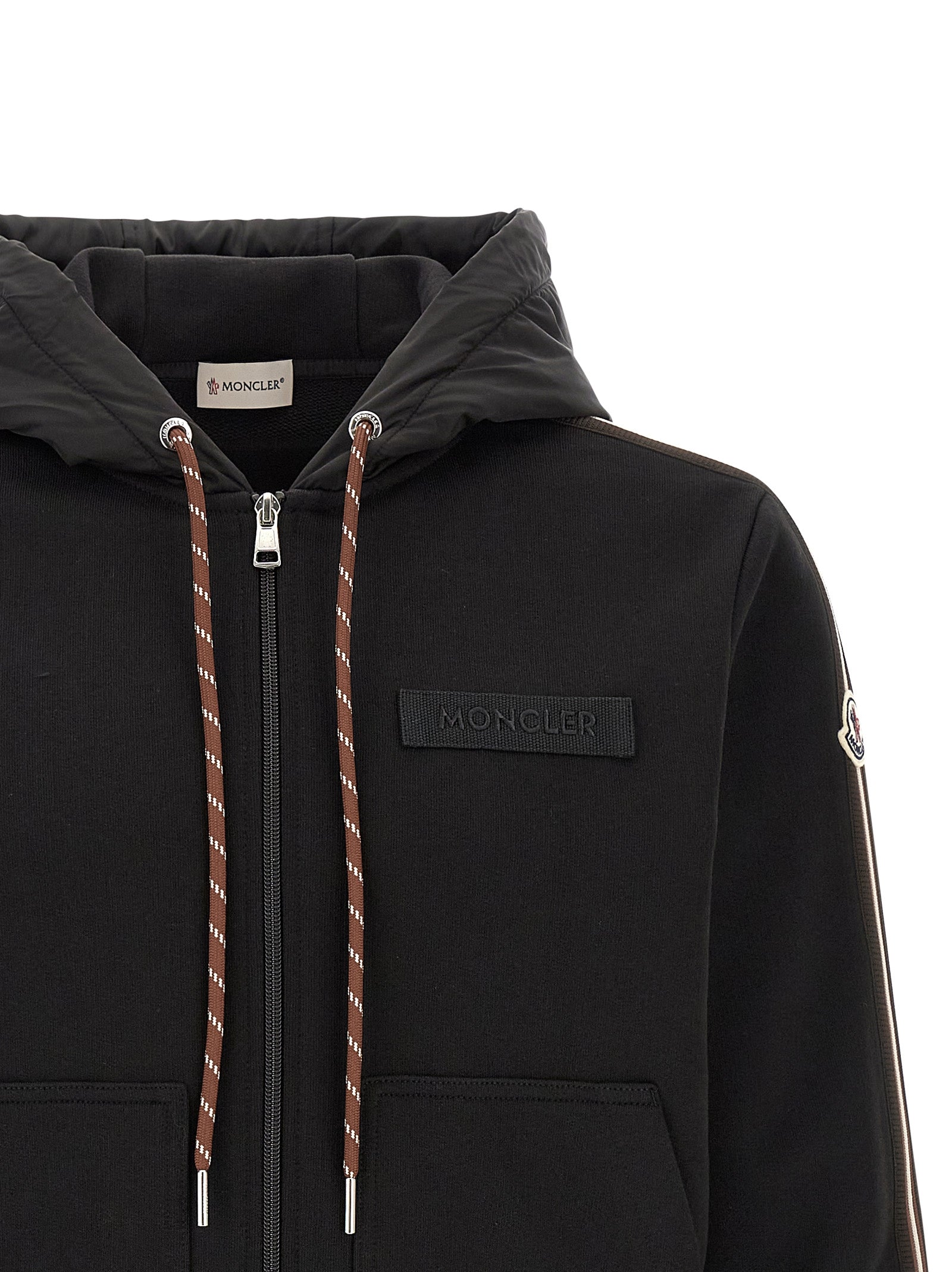 Moncler Schwarzes Polyamid-Sweatshirt