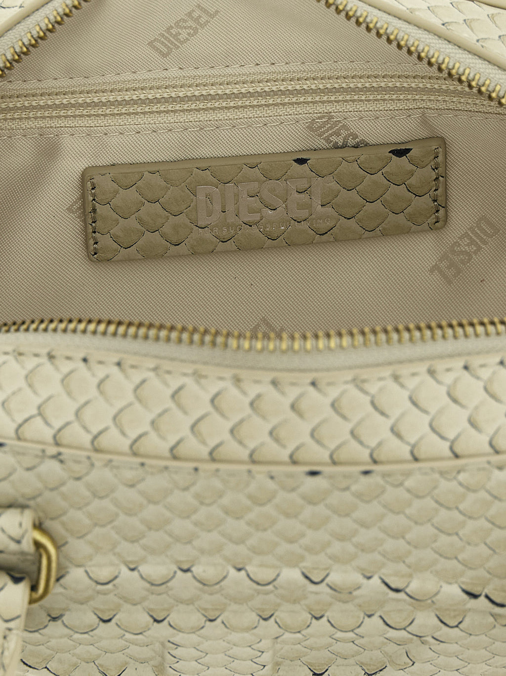 Diesel Beige Schultertasche aus anderen Fasern