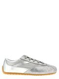 Alexander McQueen Silberne Leder-Sneaker im Athletic-Look
