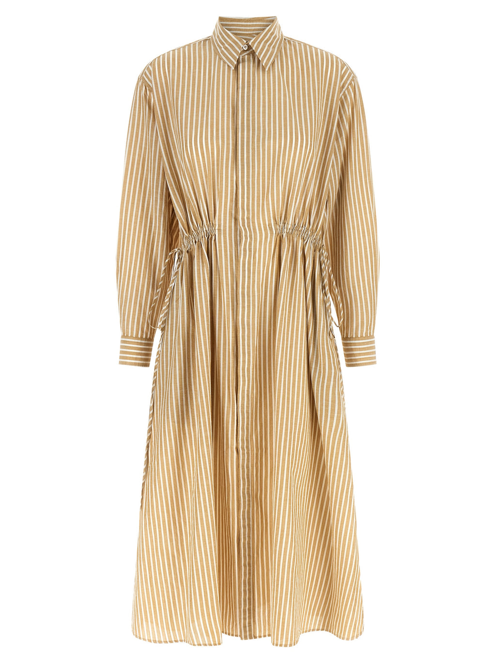 Polo Ralph Lauren Beige Baumwoll-Midikleid
