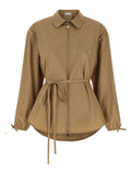 Moncler Beige Baumwolljacke in voller Länge