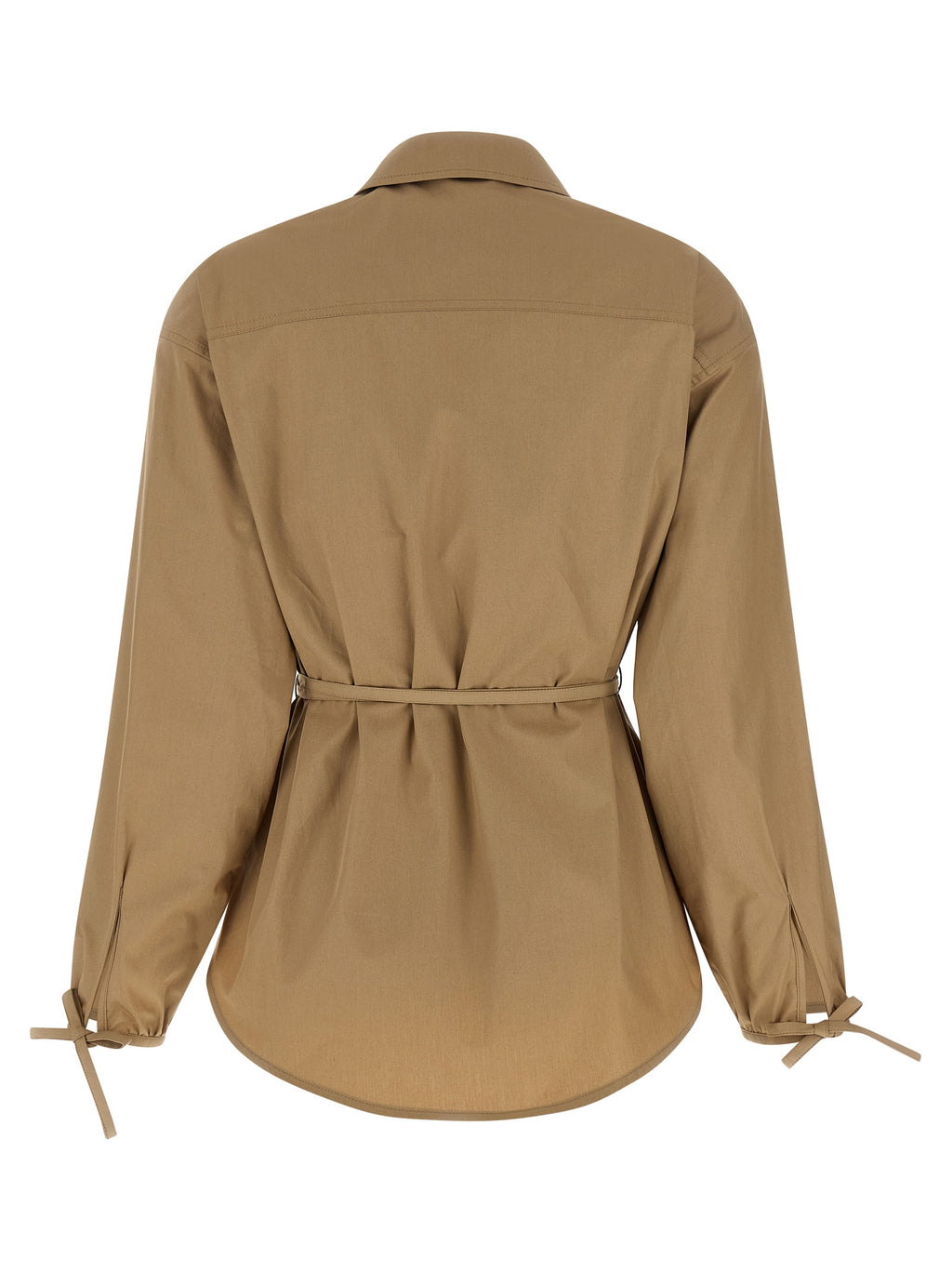 Moncler Beige Baumwolljacke in voller Länge