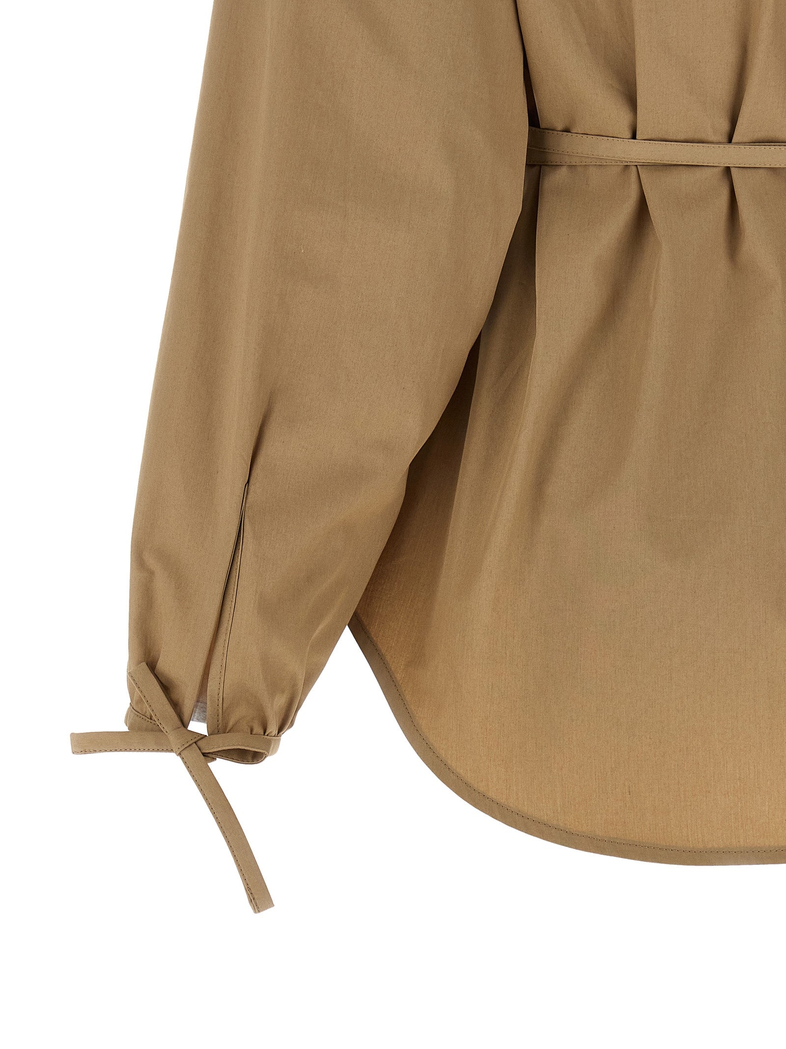Moncler Beige Baumwolljacke in voller Länge
