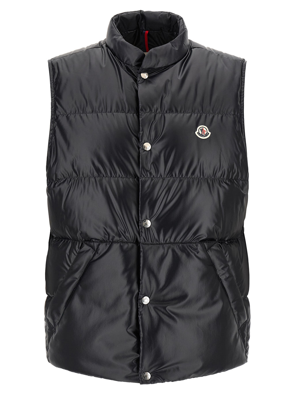 Moncler Ärmellose blaue Jacke aus Polyester