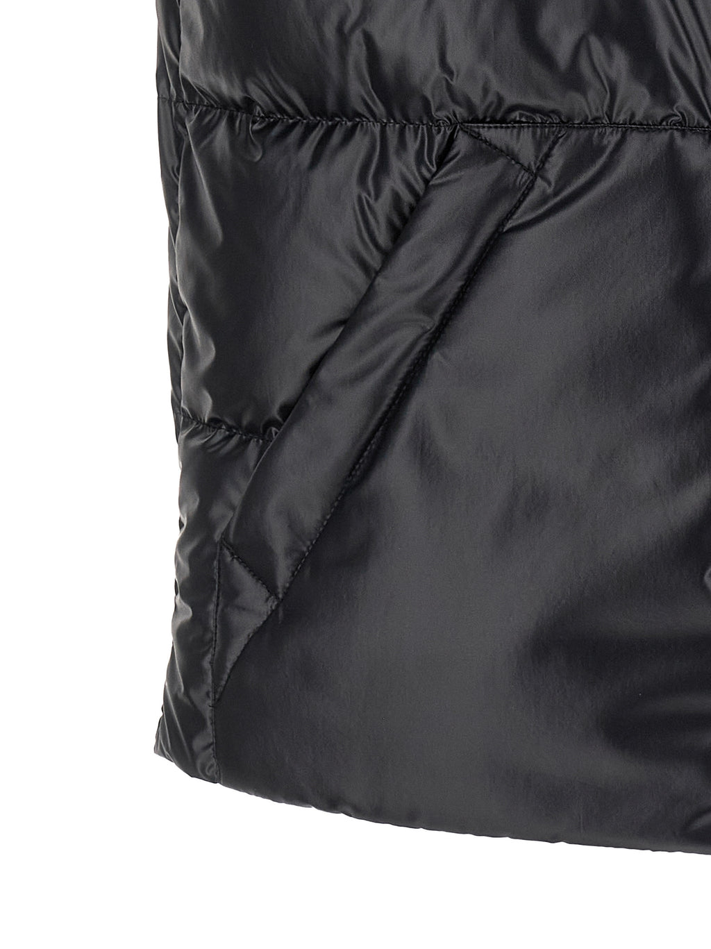 Moncler Ärmellose blaue Jacke aus Polyester