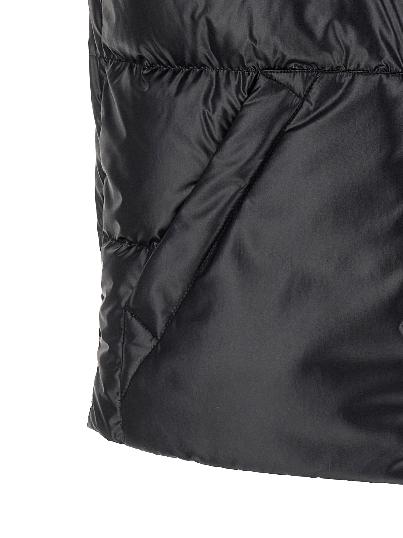 Moncler Ärmellose blaue Jacke aus Polyester