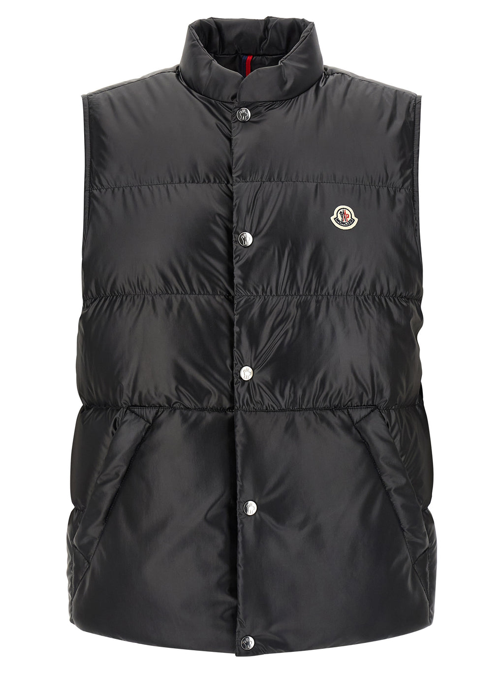 Moncler Schwarze ärmellose Jacke aus Polyester