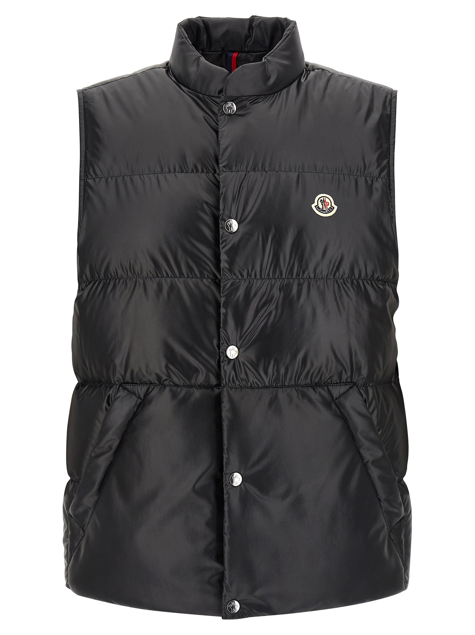 Moncler Schwarze ärmellose Jacke aus Polyester