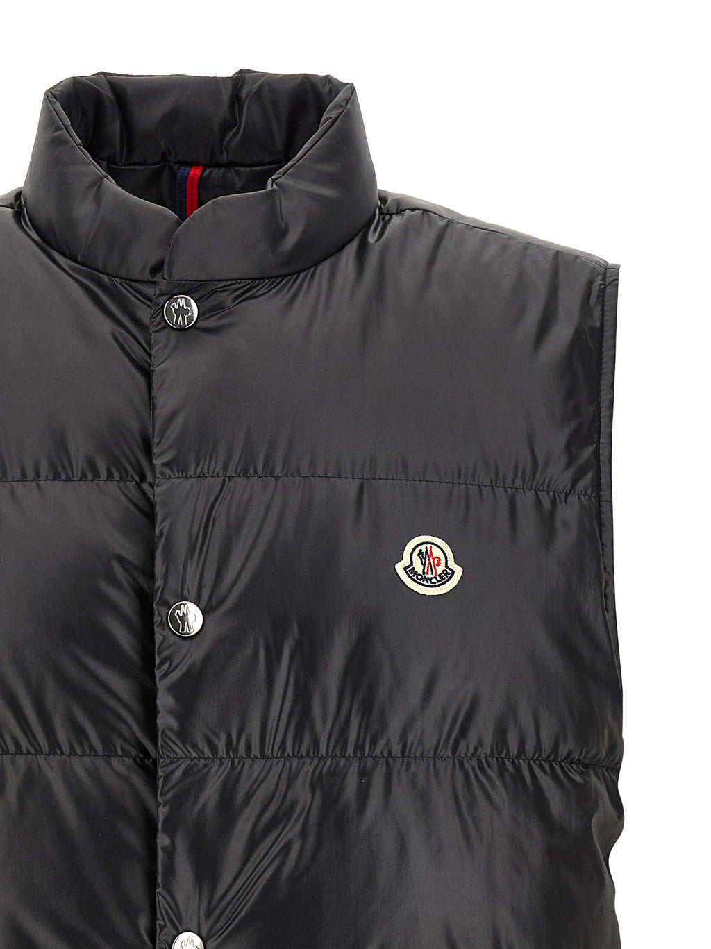 Moncler Schwarze ärmellose Jacke aus Polyester