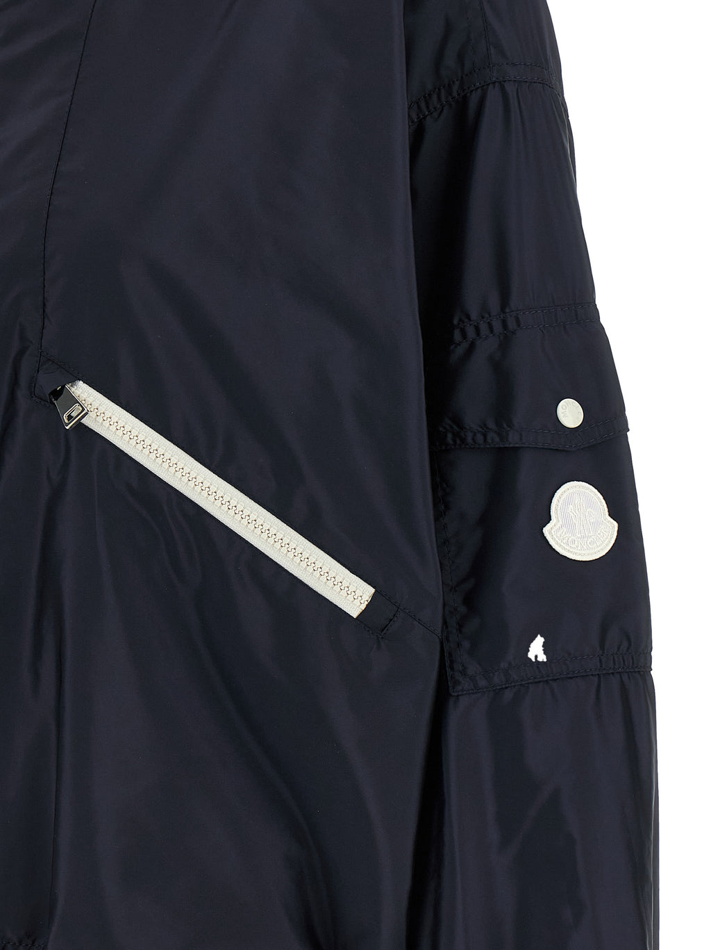 Moncler Blaue Shell-Jacke aus Polyamid
