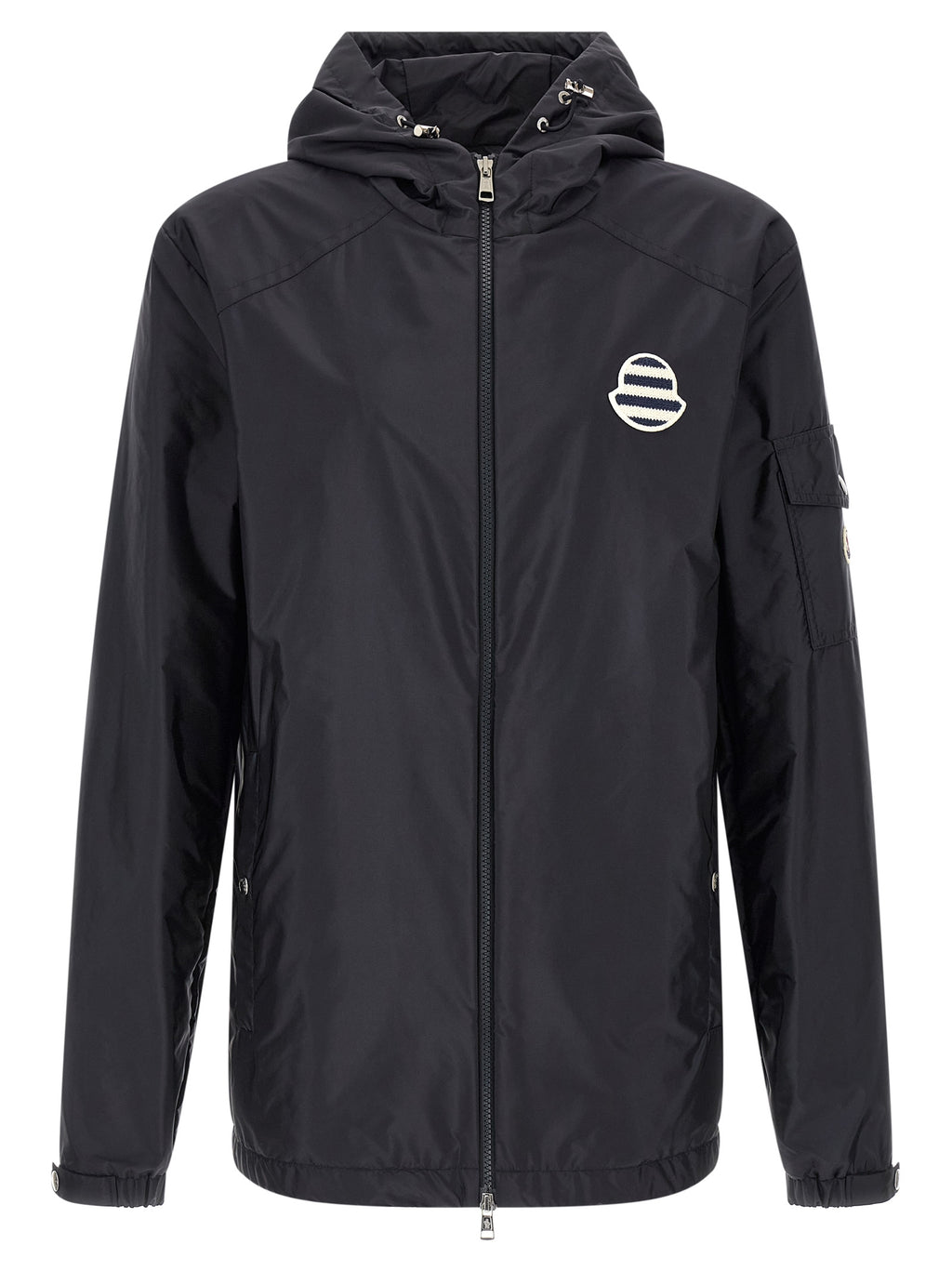 Moncler Blaue Shell-Jacke aus Polyamid