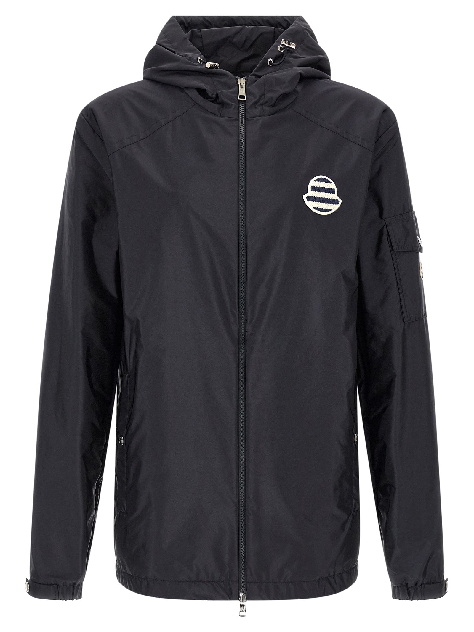 Moncler Blaue Shell-Jacke aus Polyamid
