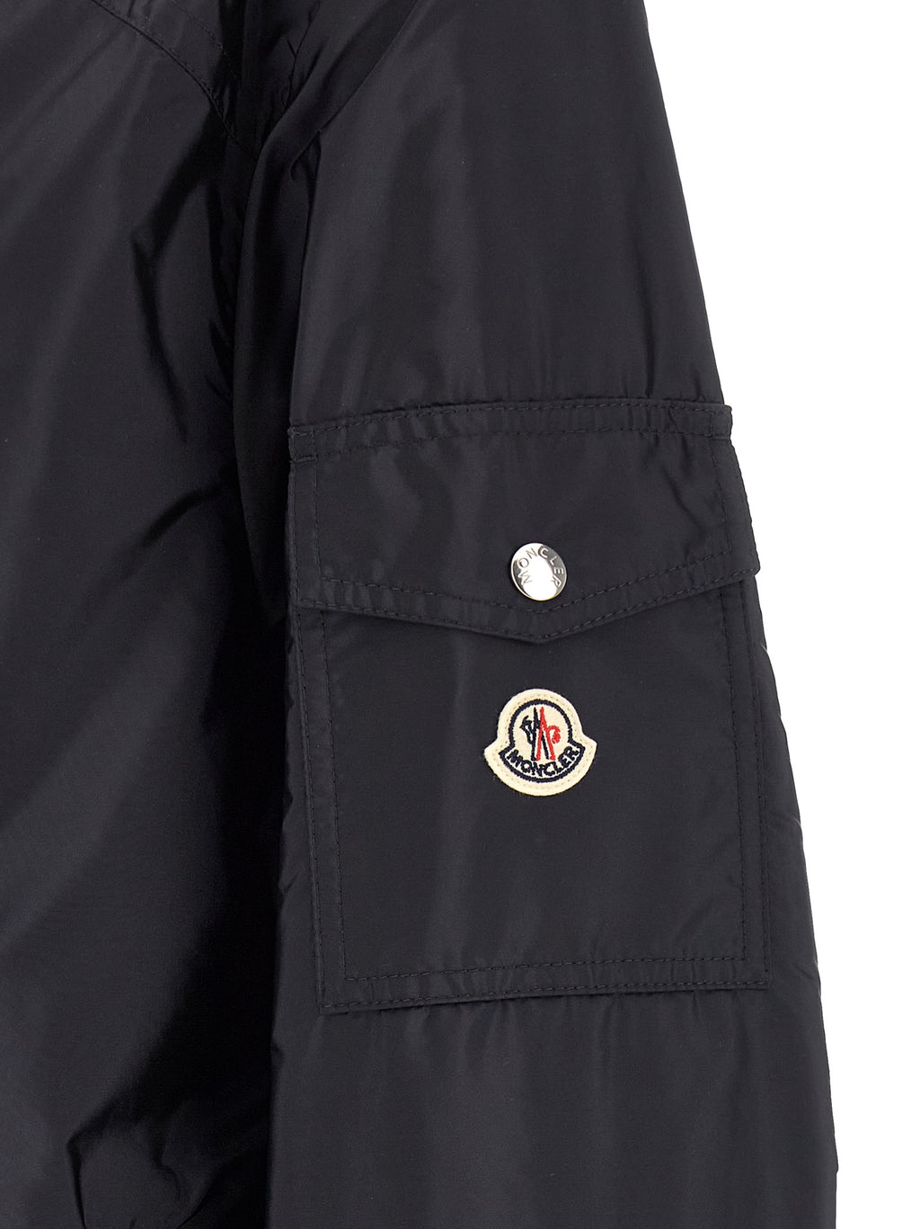 Moncler Blaue Shell-Jacke aus Polyamid