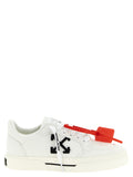 Off-White Zweifarbige Low-Top-Sneaker aus Baumwolle