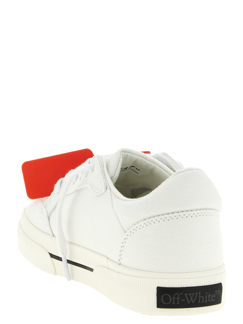 Off-White Zweifarbige Low-Top-Sneaker aus Baumwolle