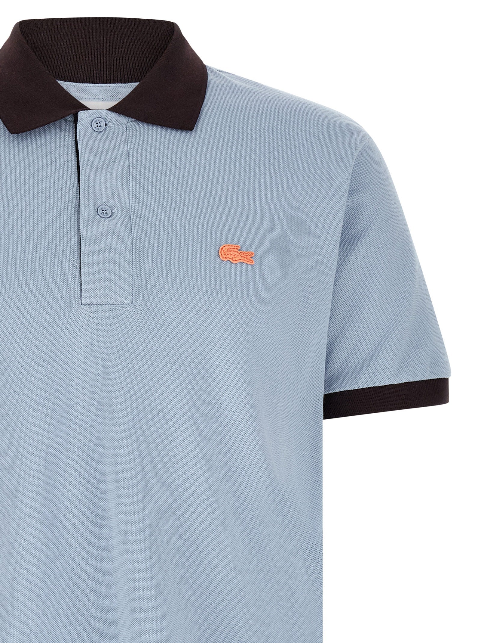 Lacoste Blaues Baumwoll-Polohemd