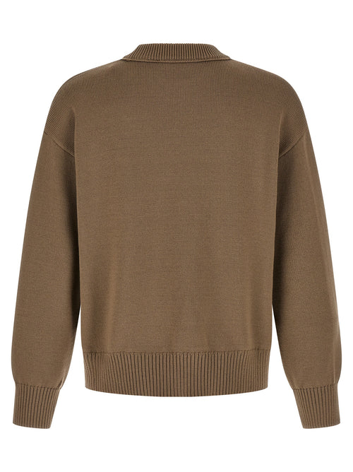 Ami Paris Beige Wollstrickjacke