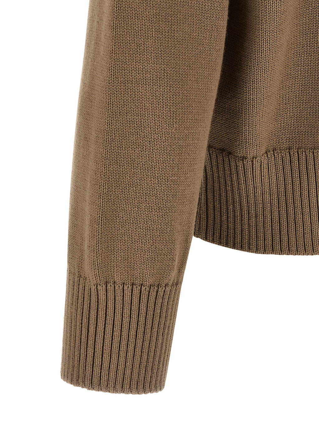 Ami Paris Beige Wollstrickjacke
