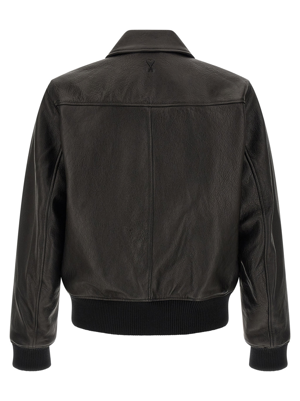 Ami Paris Schwarze Lammlederjacke