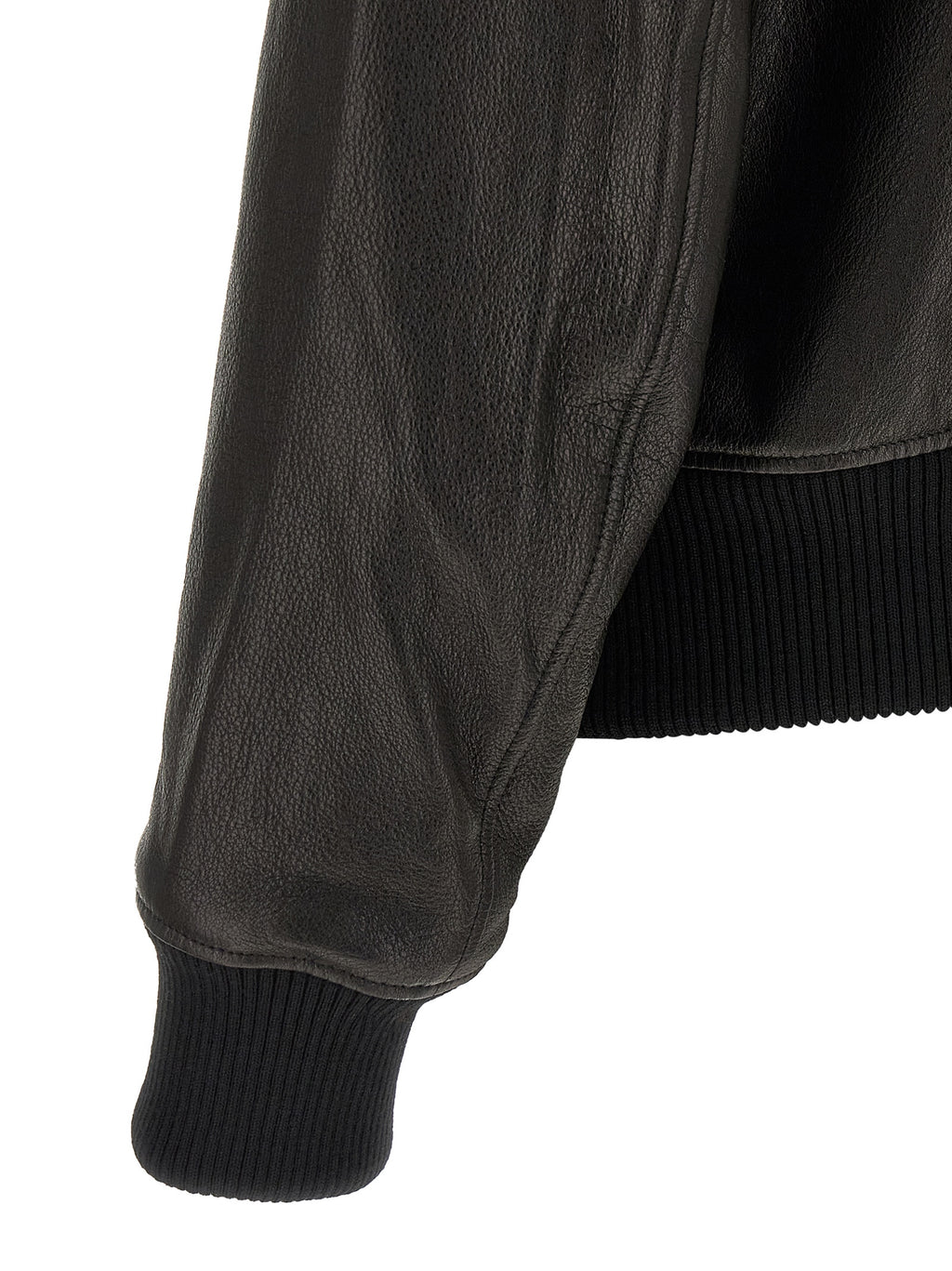 Ami Paris Schwarze Lammlederjacke