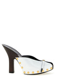 Versace Zweifarbige Pumps aus Kalbsleder mit hohem Absatz