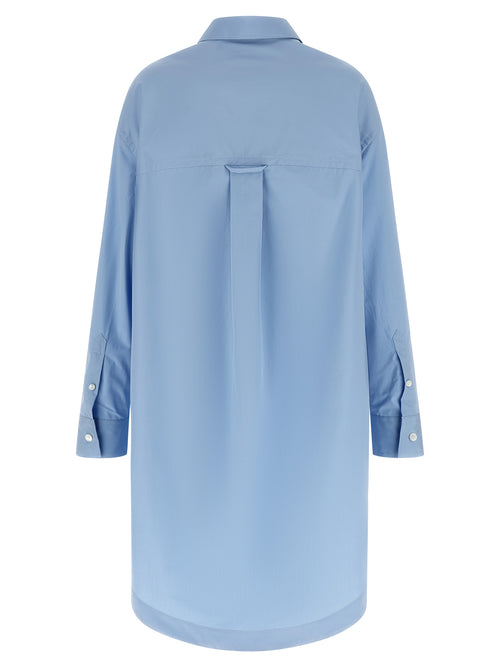 Ami Paris Blaues Baumwoll-Midikleid