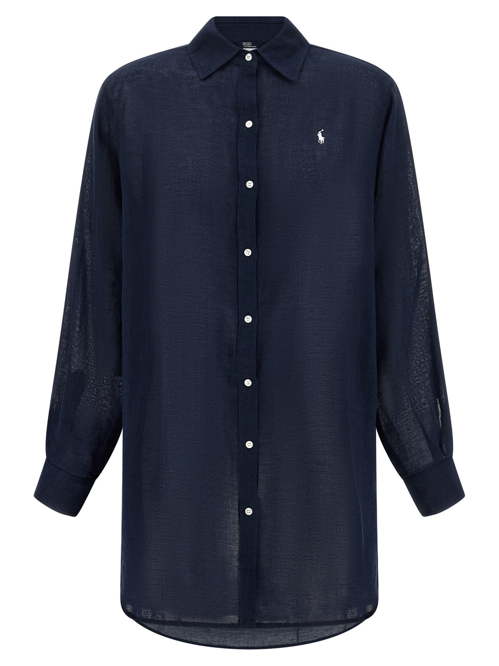 Polo Ralph Lauren Blaue Bio-Baumwollbluse