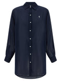 Polo Ralph Lauren Blaue Bio-Baumwollbluse