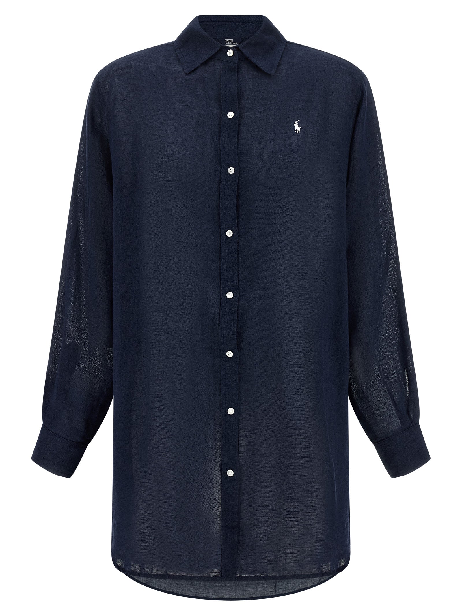 Polo Ralph Lauren Blaue Bio-Baumwollbluse