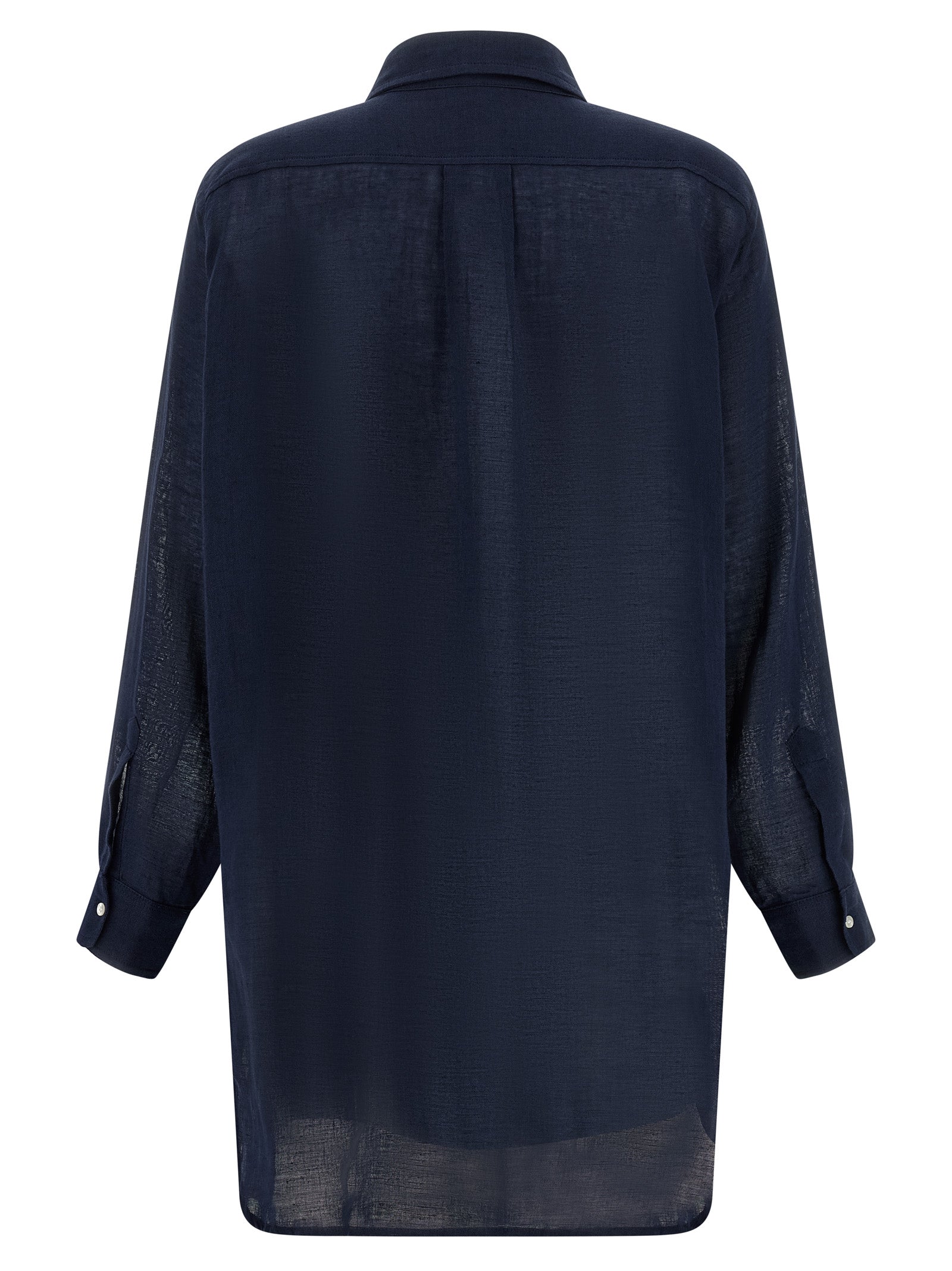 Polo Ralph Lauren Blaue Bio-Baumwollbluse
