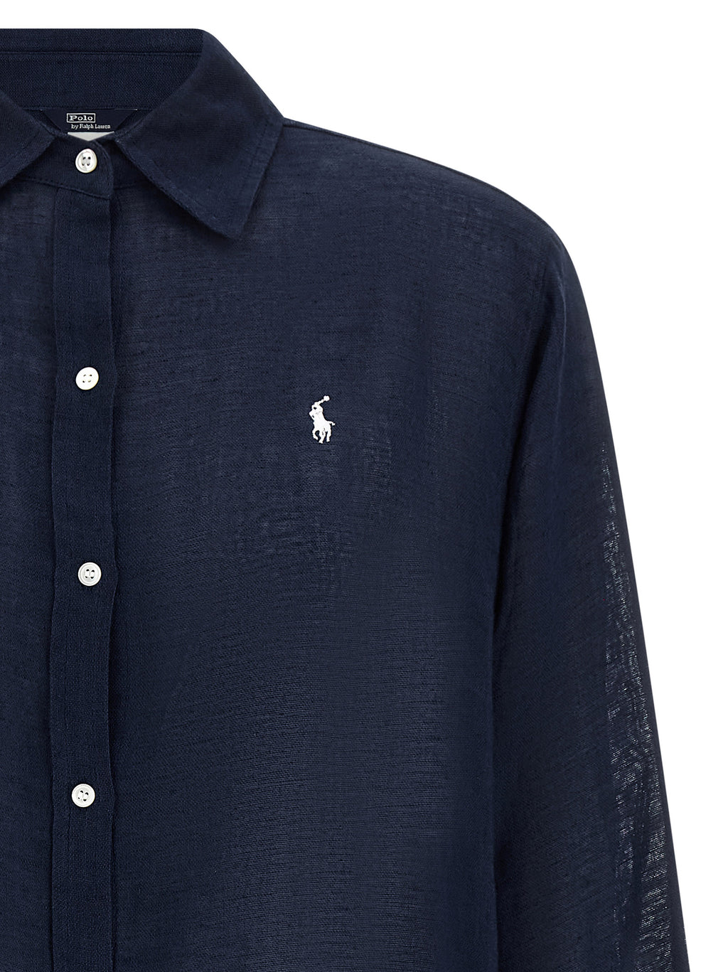 Polo Ralph Lauren Blaue Bio-Baumwollbluse