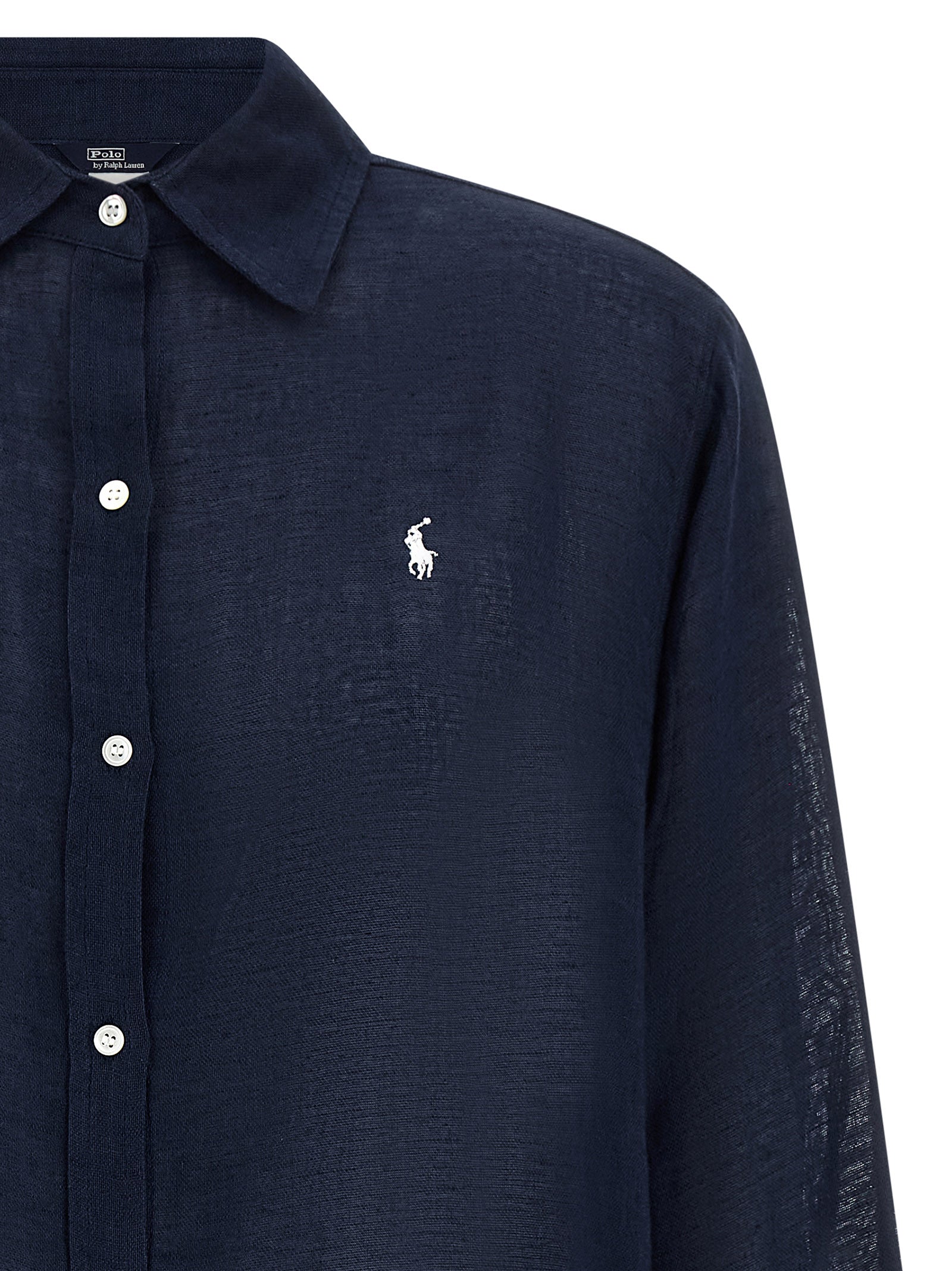 Polo Ralph Lauren Blaue Bio-Baumwollbluse