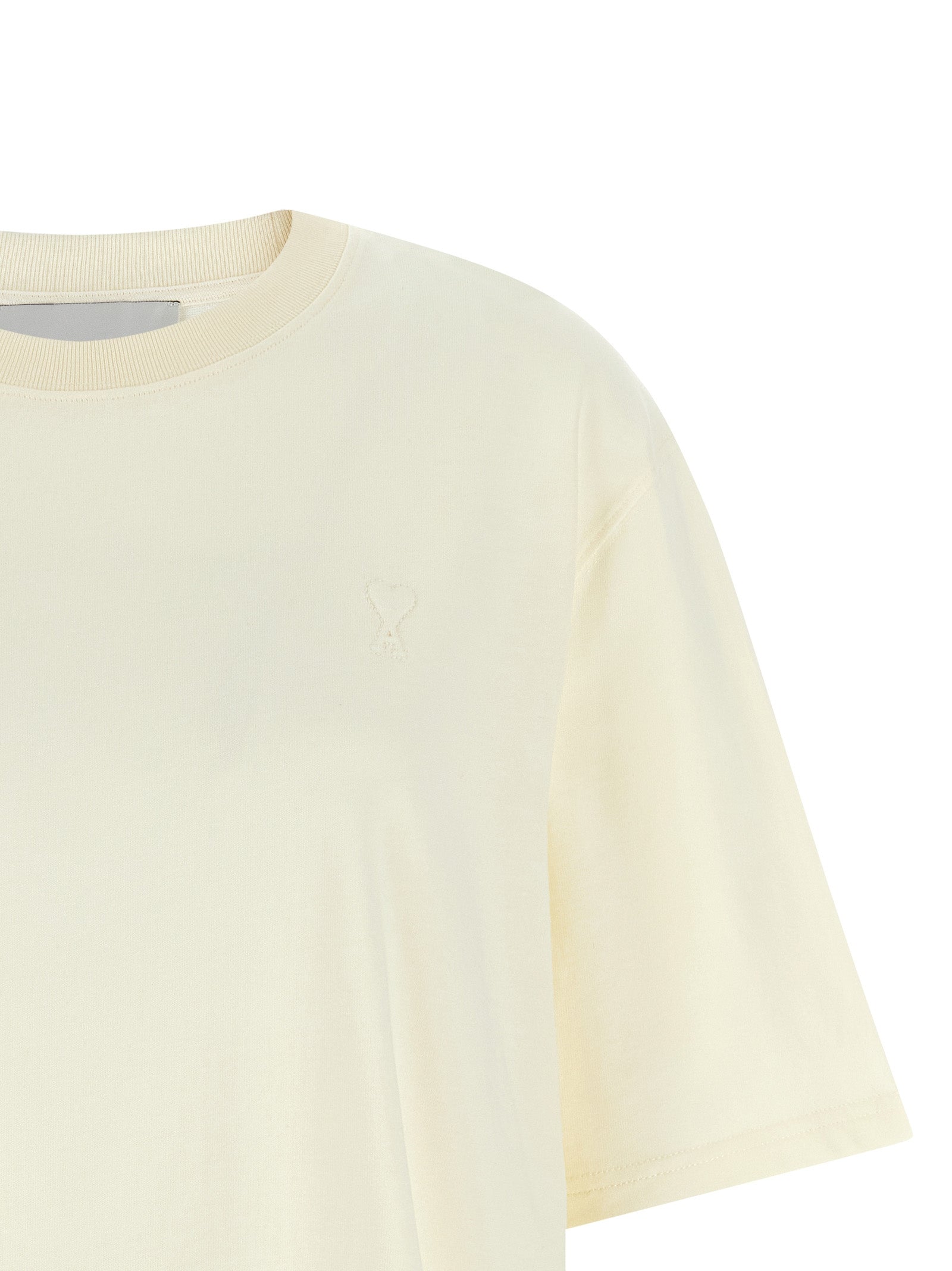 Ami Paris Weißes Baumwoll-T-Shirt