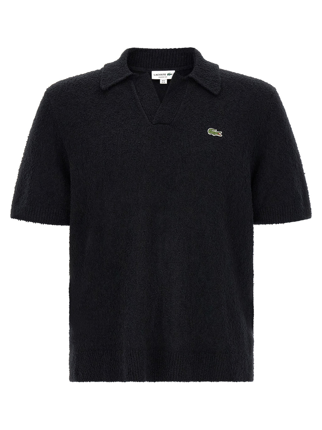 Lacoste Schwarzes Baumwoll-Poloshirt