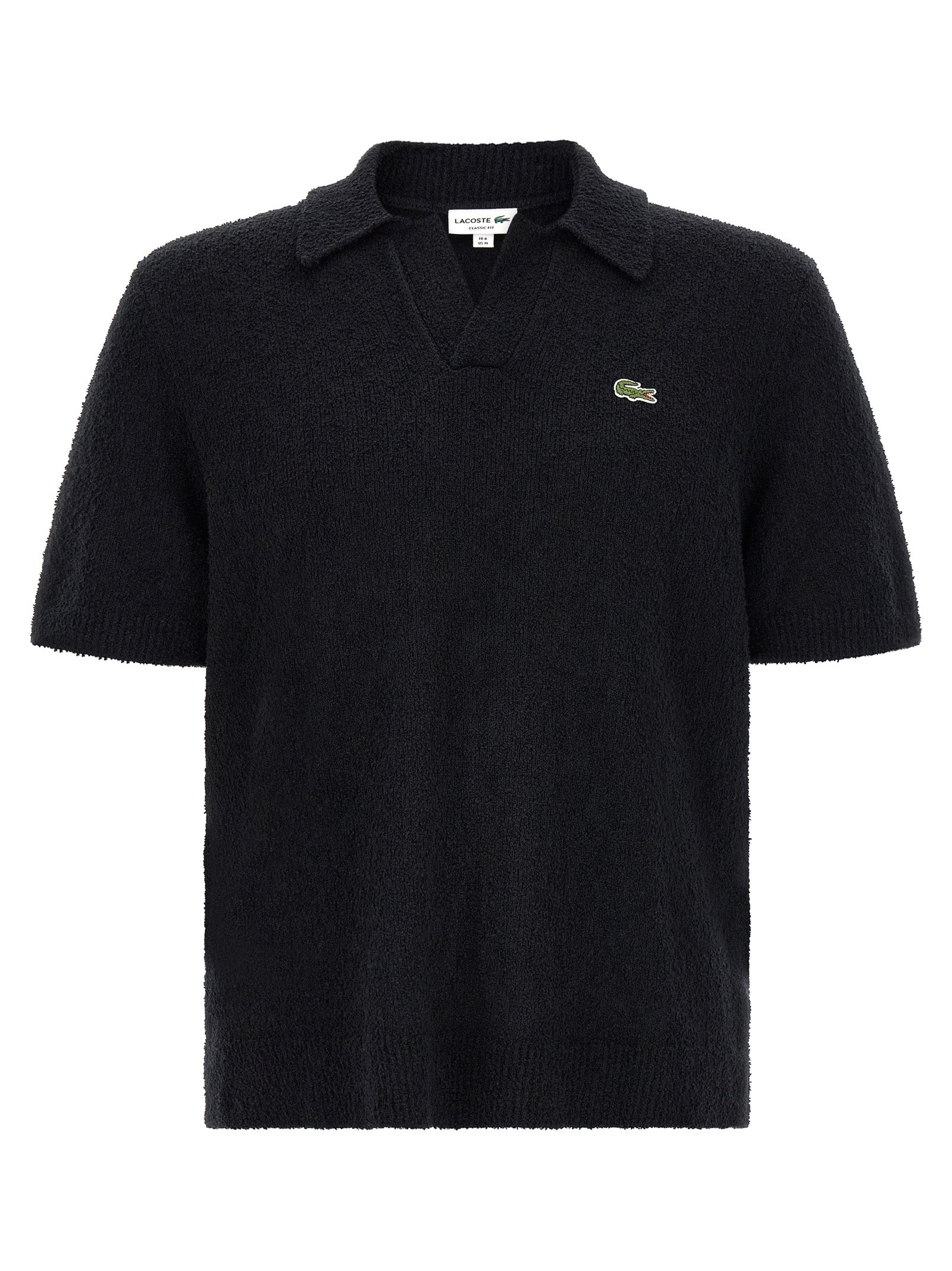 Lacoste Schwarzes Baumwoll-Poloshirt