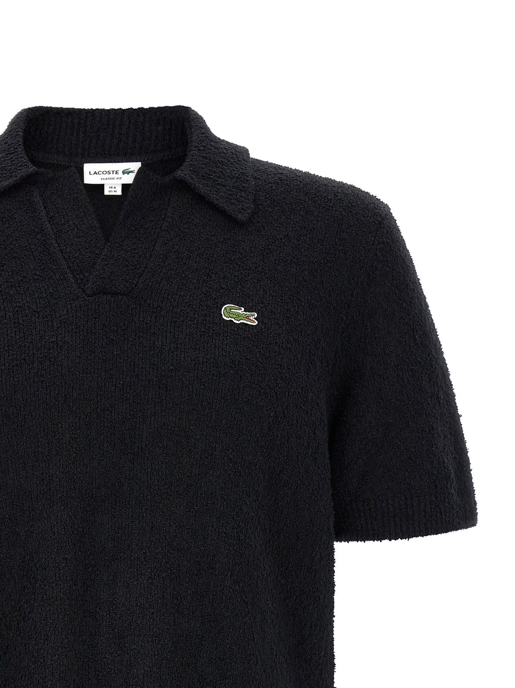 Lacoste Schwarzes Baumwoll-Poloshirt