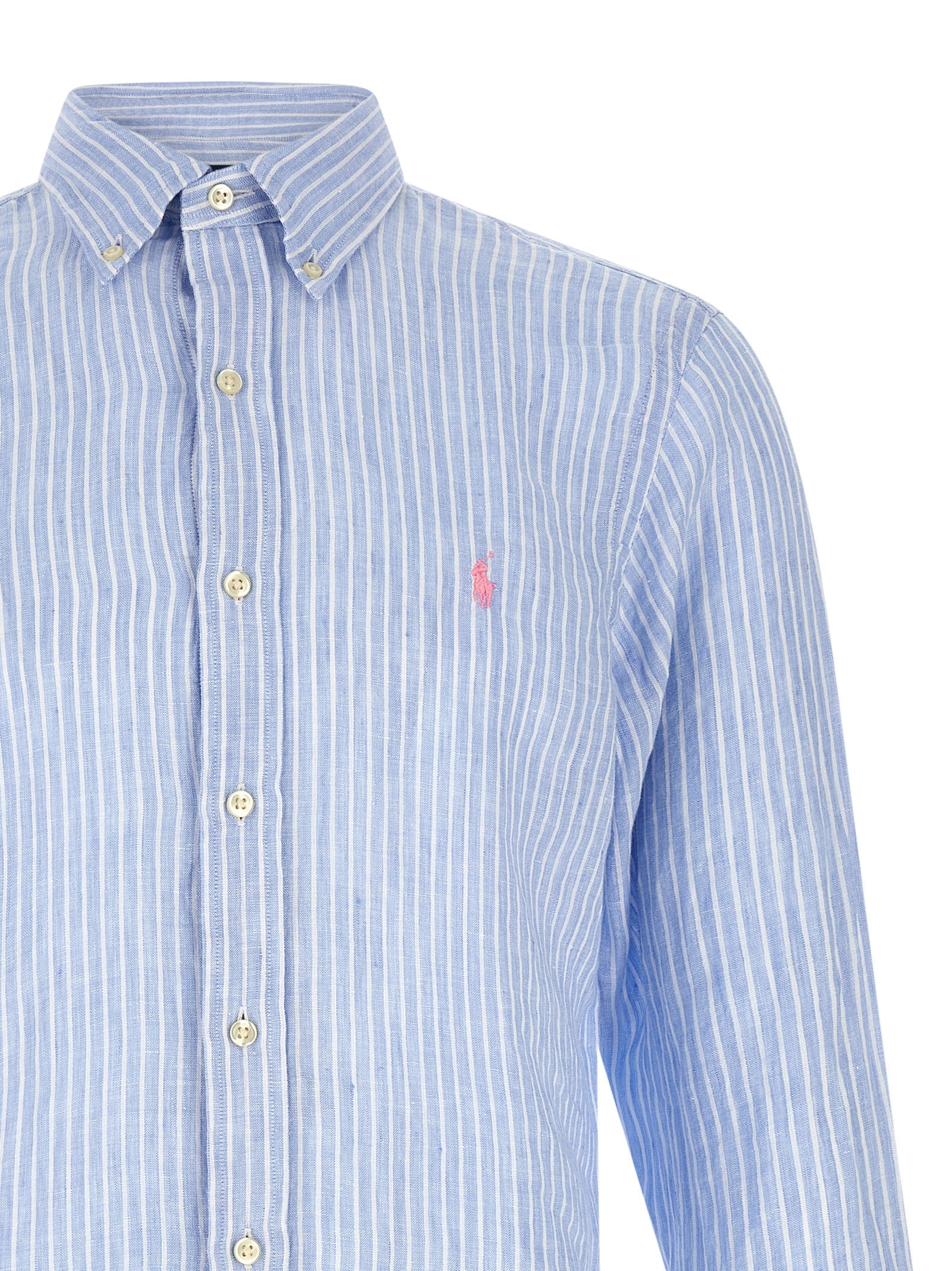Polo Ralph Lauren Blaue Leinenbluse