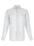 Polo Ralph Lauren Blaue Leinenbluse
