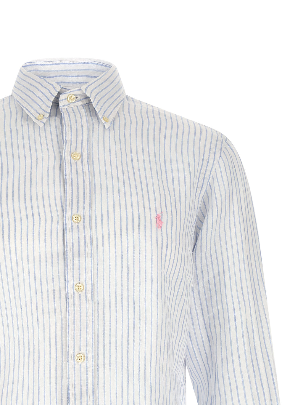 Polo Ralph Lauren Blaue Leinenbluse