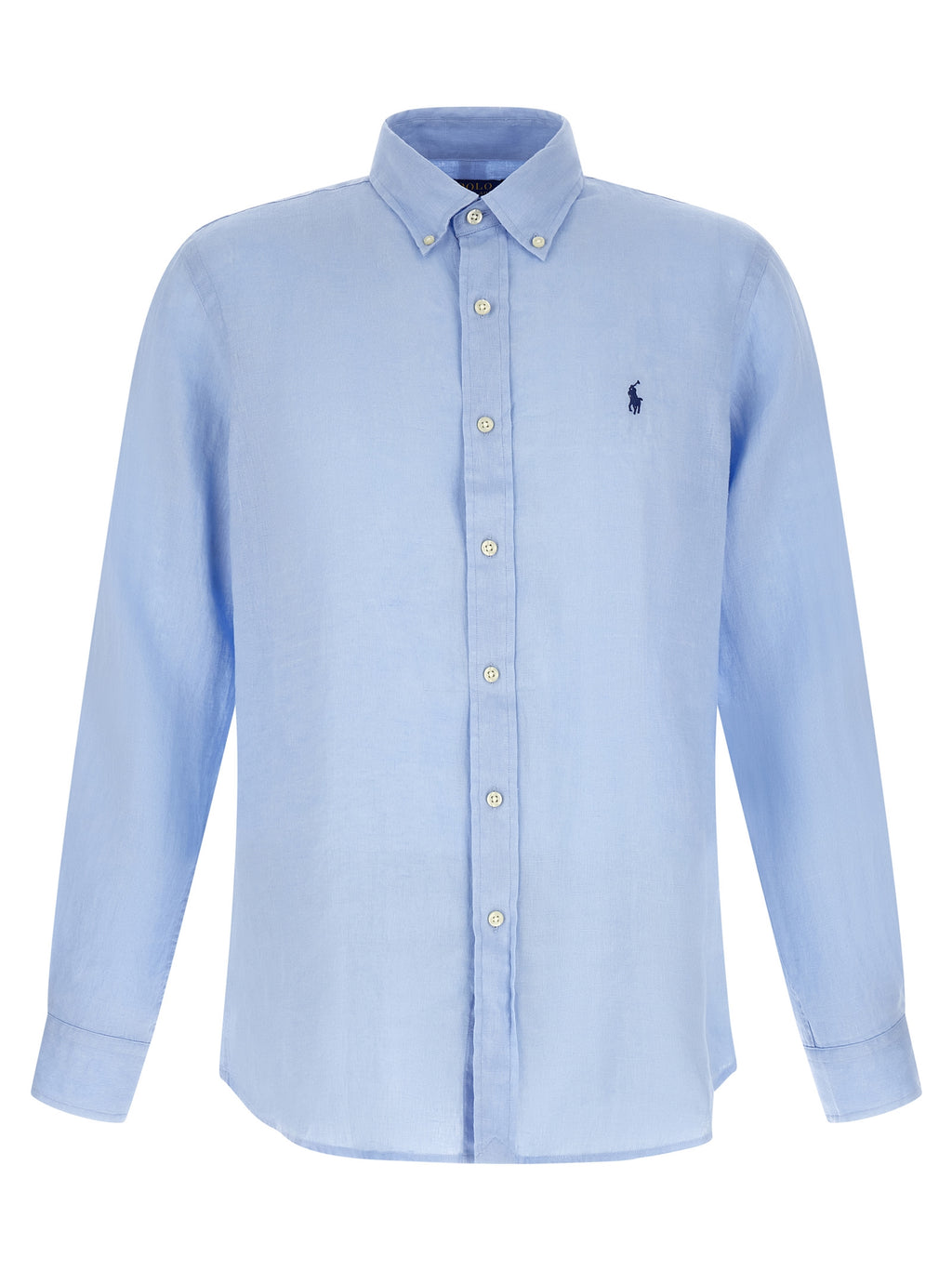 Polo Ralph Lauren Blaue Leinenbluse